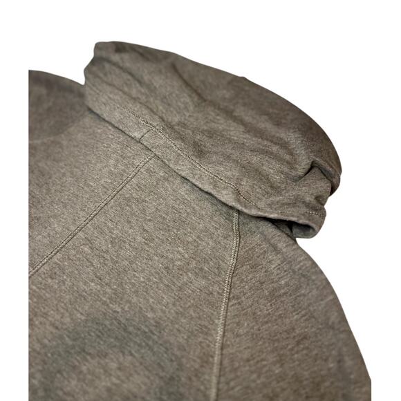 LL Bean Size Small Petite Cowl Neck Pullover Sweatshirt Heather Brown/Gray - Picture 7 of 9